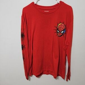 MARVEL Amazing SPIDERMAN Comic Book Graphic Red Shirt Long Sleeve MEN'S  Size XL